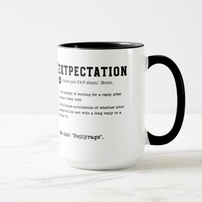 Caneca Mug de Precisão - Esperando por uma Resposta de Te (Direita)