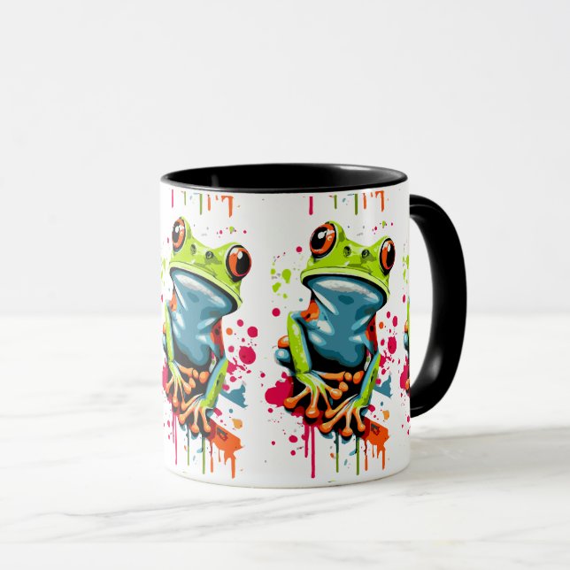 Caneca Mug de Sapo tropical - Sapo príncipe Coffee Mug (Frente Esquerda)