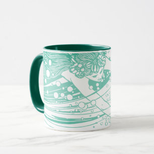 Caneca Mug de Sereia Verde