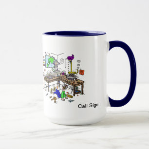 Caneca Mug de Shack de Rádio de Ham Engraçado