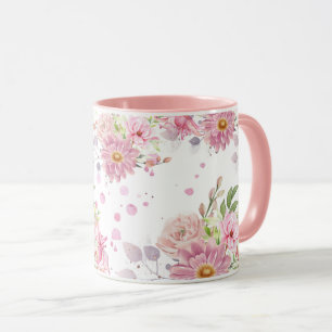 Caneca Mug de Sublimação Floral Cuta