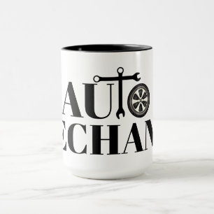 Caneca Mug de texto gráfico mecânico automático