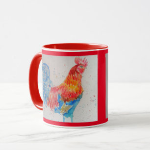 Caneca Mug de Watercolor Vermelho