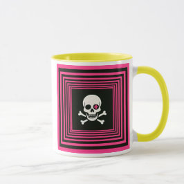 Caneca Mug design crâne moderne motif minimaliste.