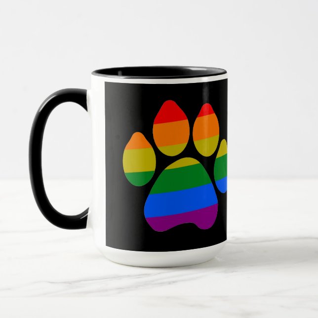Caneca Mug Diamond Rainbow Paws (Esquerda)