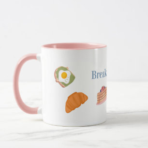 Caneca Mug do clube do café da manhã - Taça Kawaii Brunch