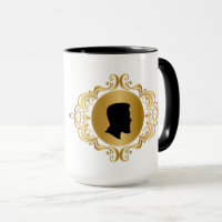 Mug do Dia Mundial da Barba com Silhouette de Home