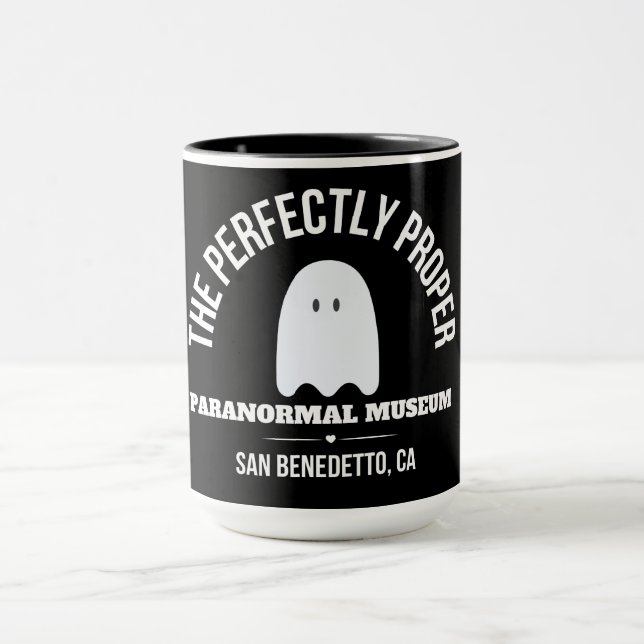 Caneca Mug do Museu Paranormal - Preto e Branco (Centro)