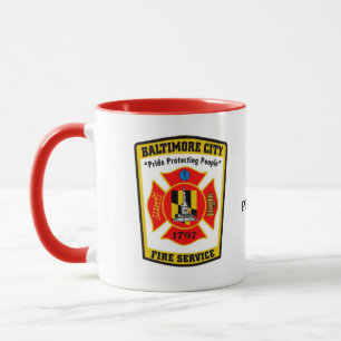 Caneca Mug do Serviço de Bombeiros da Cidade de Baltimor