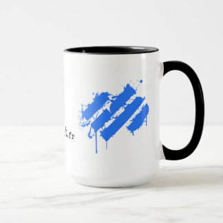 Caneca Mug Easysport Black coffee/Blue splatter