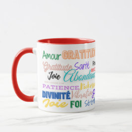 Caneca Mug Élégant "Amour - Richesse - Succès"