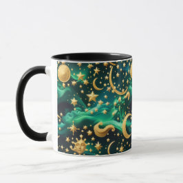 Caneca Mug - Emerald Celestial Moon