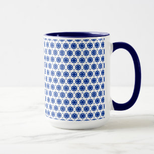 Caneca Mug - Flores Estilizadas em Linhas (Centro Escuro)