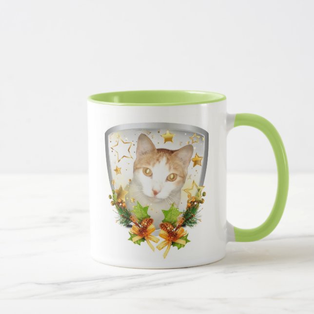 Caneca MUG gatinho de Natal moderno (Direita)