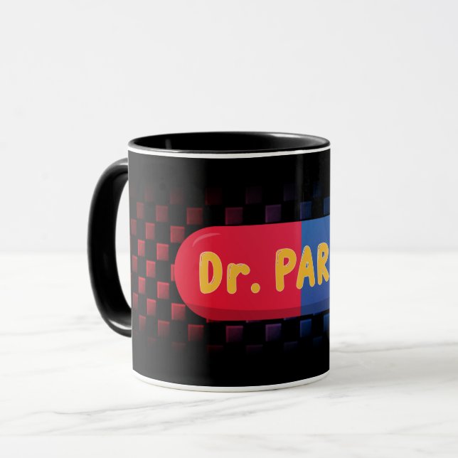 Caneca Mug Gélule + Damier dégradé  (Frente Esquerda)