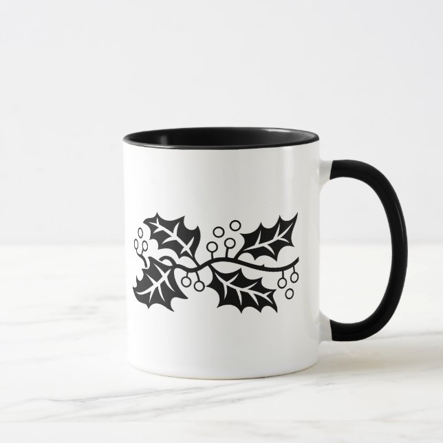 Caneca Mug - Holly sai a preto e branco (Direita)