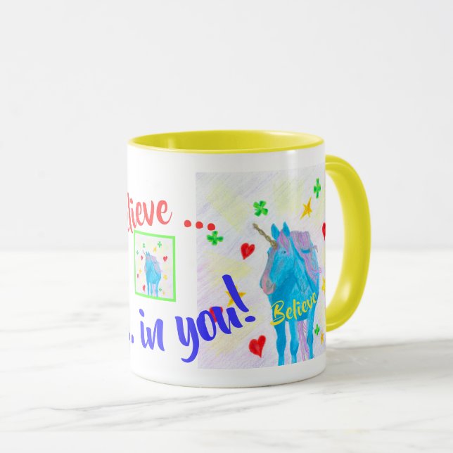 Caneca Mug Inspiracional Unicórnio Autofabricado (Frente Esquerda)