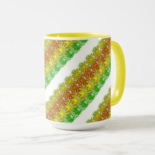 Caneca Mug - Linhas de Gelatin Daisies (Frente Esquerda)