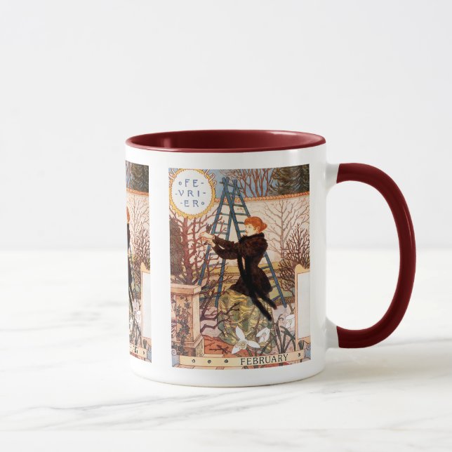 Caneca Mug: Mês de fevereiro - Février (Direita)