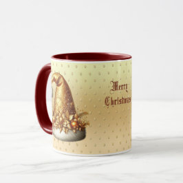 Caneca Mug Natal Dourado do Santa Hat