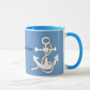 Caneca Mug - Navio - Anchor e nome
