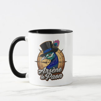 Caneca Mug noir "Arsène le Paon"