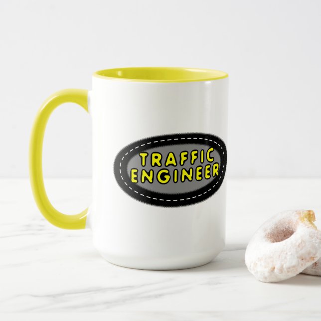Caneca Mug Oval do Engenheiro de Tráfego (Com Donut)