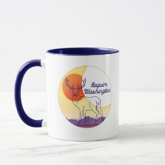 Caneca Mug: Paisagem Elk and Mountain - Sequim, WA
