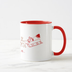 Caneca Mug - Papais noeis e Reindeer