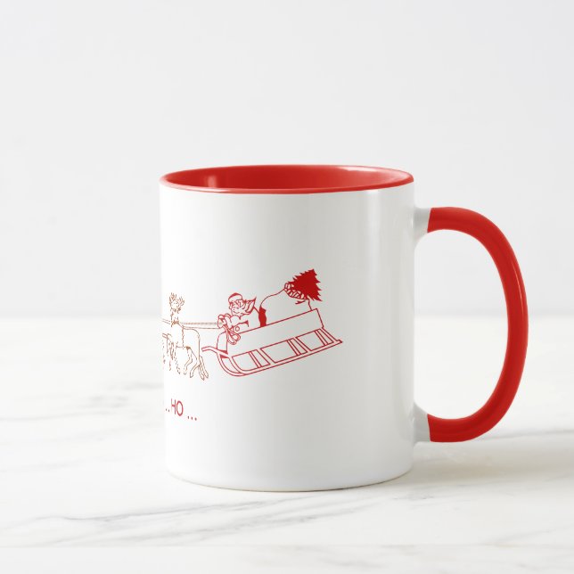 Caneca Mug - Papais noeis e Reindeer (Direita)