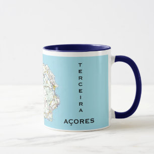 Caneca Mug Personalizado de Mapa dos Açores da Terceira