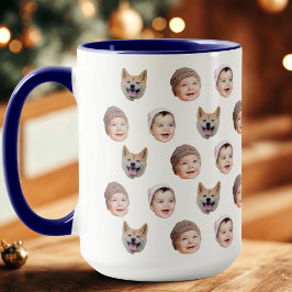 Caneca Mug Personalizado De Rosto De Bebê, Família Person