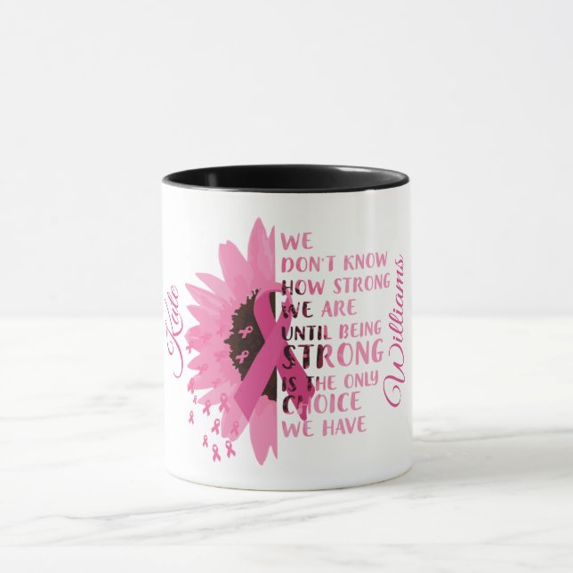 Caneca Mug personalizado de sensibilização para o Cancer  (Centro)