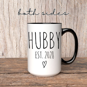 Caneca Mug Personalizado Hubby, Presente de Casamento, Pr