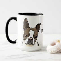 Mug Personalizável de Boston Terrier