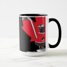 Mug Pinguins Hóquei Canadá N&B