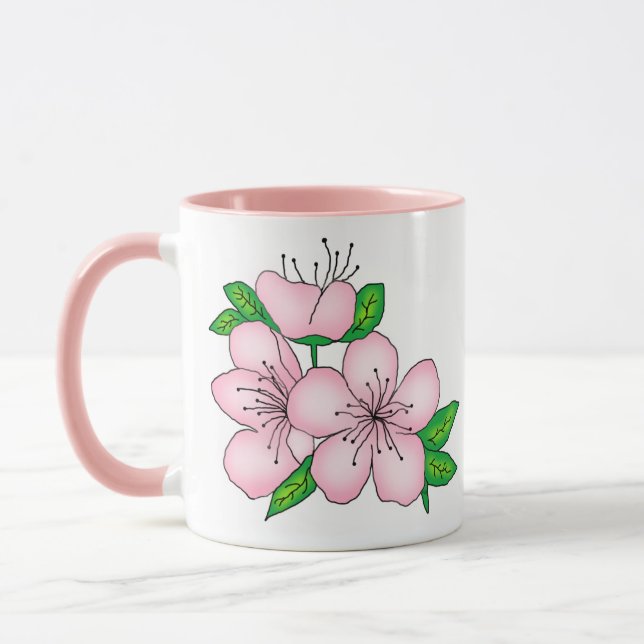 Caneca Mug - Pink Cherry Blossom (Esquerda)