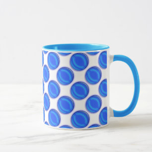 Caneca Mug - Pontos azuis