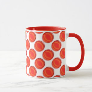 Caneca Mug - Pontos vermelhos