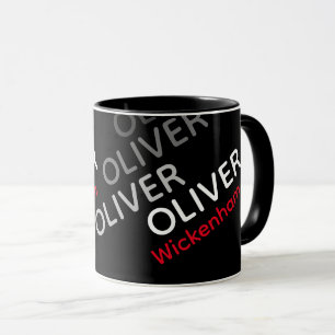Caneca Mug Preto com Marca Moderna com Nome