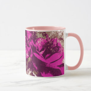 Caneca Mug Purple Rosa Watercolor