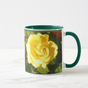 Caneca Mug Rosa Amarelo