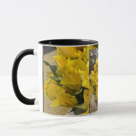 Caneca Mug Rosa Amarelo