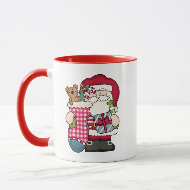 Caneca Mug Santa Claus Personalizado (Esquerda)