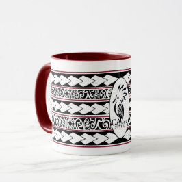 Caneca Mug Tribal Ethnic Bordeaux