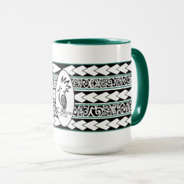 Caneca Mug Tribal Ethnic Vert Chasseur