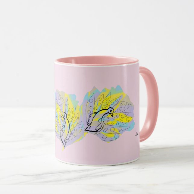Caneca Mug: Um Pavão De Cor (Frente Esquerda)