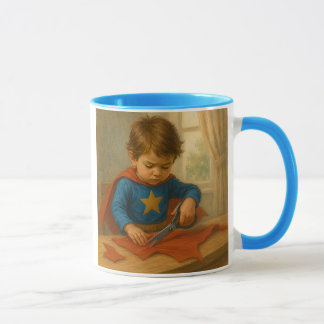 Caneca Mug un enfant fabrique son déguisement.