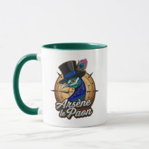 Mug vert "Arsène le Paon"