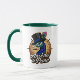 Caneca Mug vert "Arsène le Paon"
